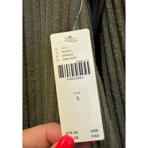 NWT NEW‎ Anthropologie Maeve Size Small Oversized Green Olive Cowl Sweater Top - Picture 6 of 16